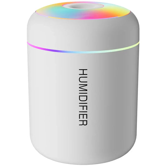 Mini Humidificador Inteligente USB 180ML – Difusor de Aromaterapia con Luces LED y Generador de Niebla Silencioso